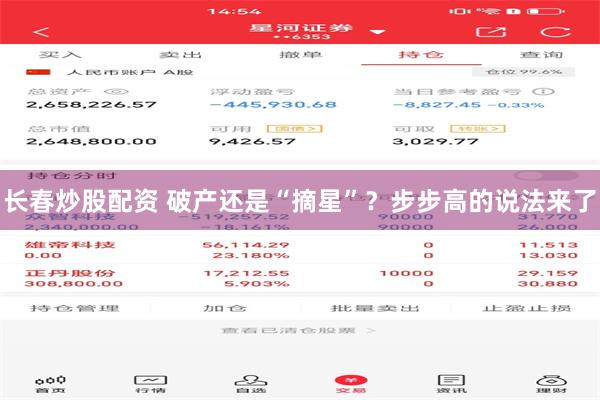 长春炒股配资 破产还是“摘星”？步步高的说法来了