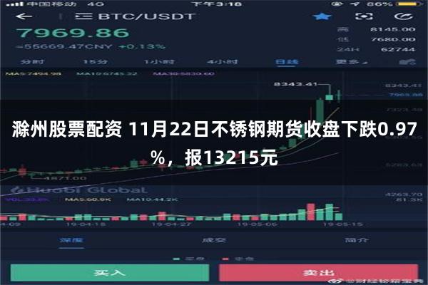 滁州股票配资 11月22日不锈钢期货收盘下跌0.97%，报13215元