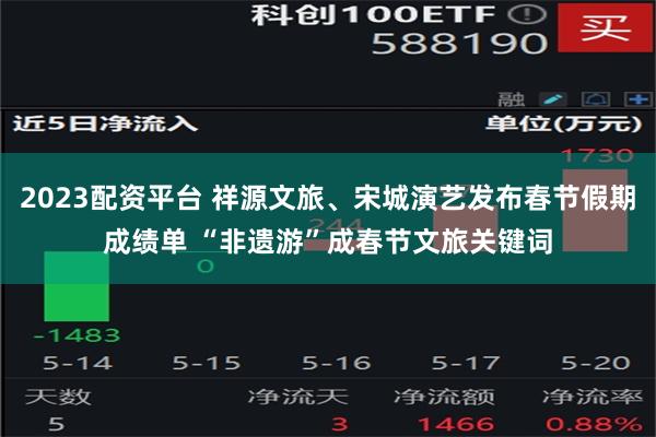 2023配资平台 祥源文旅、宋城演艺发布春节假期成绩单 “非遗游”成春节文旅关键词